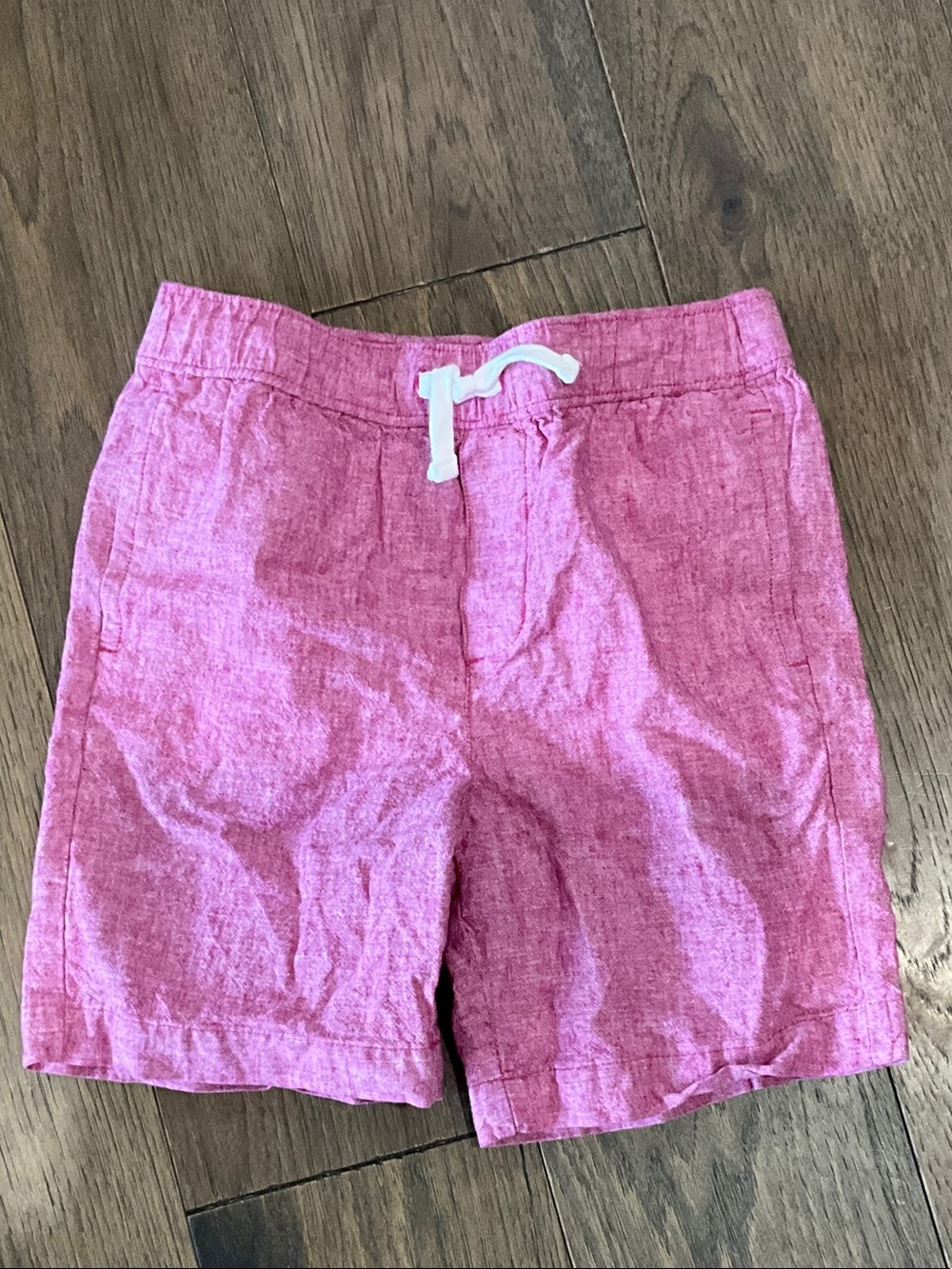Janie and Jack Pink Drawstring Linen-Blend Shorts